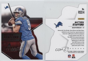 2015 Panini Rookies & Stars Die-Cut Stars Red /299 Matthew Stafford #RSS14