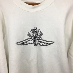 Felpa pullover vintage anni 80 90 taglia Large-XL Indianapolis Speedway Nascar - Foto 1 di 6