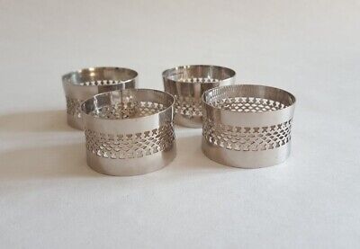 Vintage Silver Plated Napkin Ring Holders X4 Set • 10£