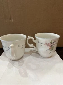 Mikasa Renaissance Fleurette D4953 Floral (2) Cups - Picture 1 of 5