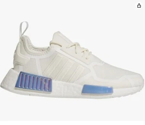 Adidas NMD R1 J Shoes Crystal White Iridescent Blue GV7351 W 8.5 Men/Youth 7 S1 - Picture 1 of 9