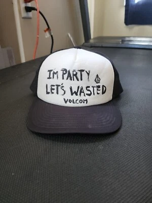 Volcom Party Snapback "Im Party Let's Wasted" Trucker Hat Cap Adjustable Yupoon - Image 1 of 3