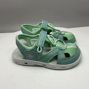 Columbia Sandals Girls 12 Techsun Wave Trail Water Sport Green Pink Shoes