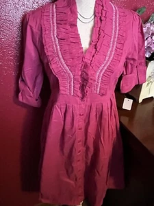 Woman’s Dress by Love Stitch Beautiful Boho Ruffle dress Sz M - Picture 1 of 4