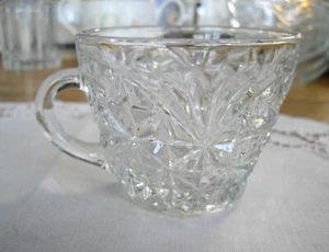 Anchor Hocking Clear Glass EAPC Stars Teacup ~ - Picture 1 of 4