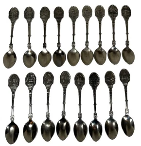 Vett'o Souvenir Spoons Lot of 17 London Paris Berlin Moscow Rome Made In Holland - Picture 1 of 17