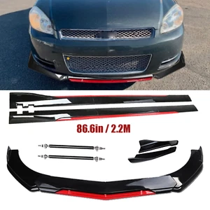 Front Bumper Rear Lip Splitter Spoiler For Chevrolet Impala Limited Glossy Black - Picture 1 of 19