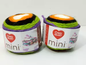 Red Heart Mini yarn, Monster, lot of 2 (72 yds/1.6 oz ea) - Picture 1 of 7
