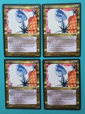 Magic the Gathering MTG Ice Age SPECTRAL SHILED X  4 (1 VLP/EX & 3 LP/EX) U 1995 - Image 1 of 3