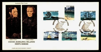 DR WHO 1976 COCOS KEELING ISLANDS FDC BARCO COMBO R16418 Foto 1 de 2