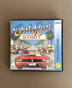 Jeu Out Run Commodore CBM 64 C64 128 C128 Disk Sega / U.S Gold - Afbeelding 1 van 7