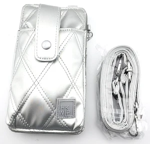 IHKWIP Call Me Later ~ Cell Phone CROSSBODY Wallet Metallic Silver - Picture 1 of 6