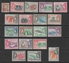 (A127)  Dominica - QEII 1954-62 Basic Set of 19 Values Mint