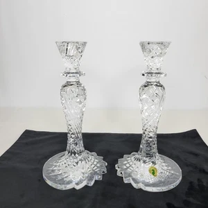 Pair of Waterford Crystal Sea Jewel 10" Candlestick Candle Holders - Picture 1 of 13