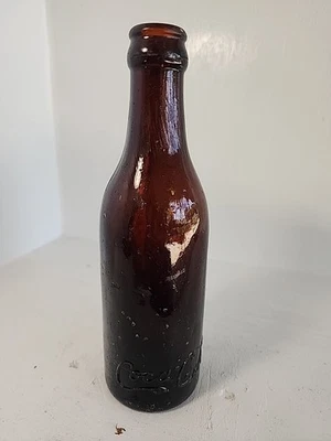 Botella ámbar lado recto raíz de Coca-Cola 1905-1915 Memphis Tenn #11 Foto 1 de 4