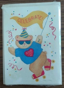 8 TARJETAS DE INVITACIÓN DE FIESTA INFANTIL VINTAGE CON ESCRITURA por Warner Press - Imagen 1 de 2