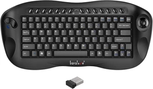 Banalove 2.4GHz Wireless Mini Keyboard with Built-in Trackball Mouse Combo - Picture 1 of 8