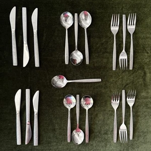 25 Stück~~United Airlines~~Besteck~~ Edelstahl~~Fischschuppenmuster🐇AUSGEZEICHNET - Bild 1 von 3