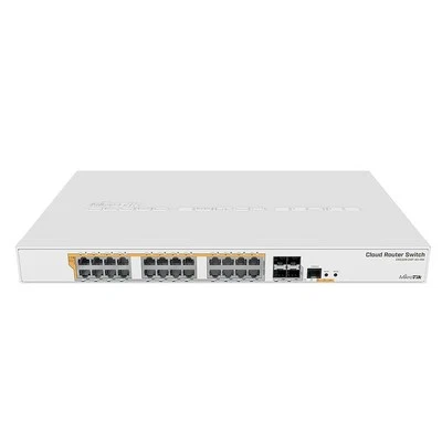 MikroTik CRS328-24P-4S+RM Switch (24) 10Gbps (4) SFP+ Ports PoE 500W - Image 1 of 2