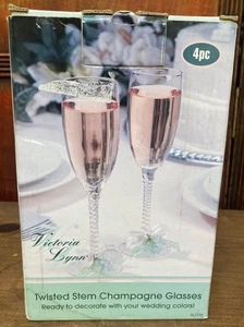 Victoria Lynn  Toasting Glasses/ Champagne Glass in Original Box 4 Glasses - Bild 1 von 12