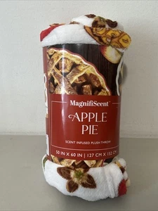 MAGNIFISCENT Apple Pie Duft Infused Plüsch Überwurf 50 Zoll x 60 Zoll Apfeldecke Neu - Bild 1 von 4