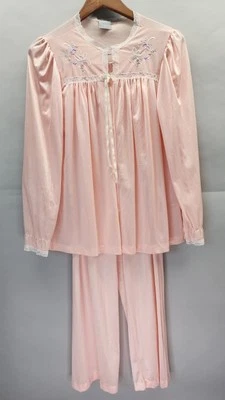 De Colección Años 70 JCPENNEY Clásico Cottagecore Pijama Rosa Melocotón Juego de 2 Piezas Talla Pequeña EE. UU. Foto 1 de 4