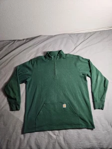 Carhartt Pullover Sweatshirt Herren Gr. 2XL Relaxed Forest Green 1/4 Zip 104428 NEU - Bild 1 von 8
