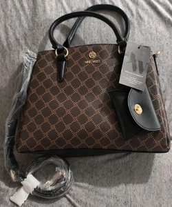 Borsa a tracolla Nine West donna Siera marrone nera - Foto 1 di 7