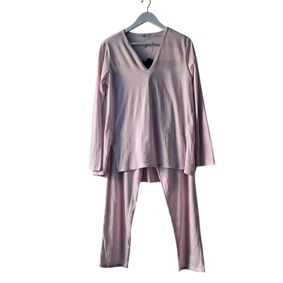 NWT Natori 2 Piece Pajama Set Knit Essentials V-Neck Long Sleeve PJ Lilac Size L - Image 1 of 4