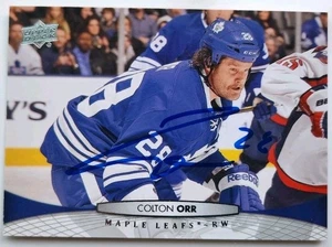 Colton Orr Signed 2011-12 Upper Deck Series Two card #281 Toronto Maple Leafs - Picture 1 of 2