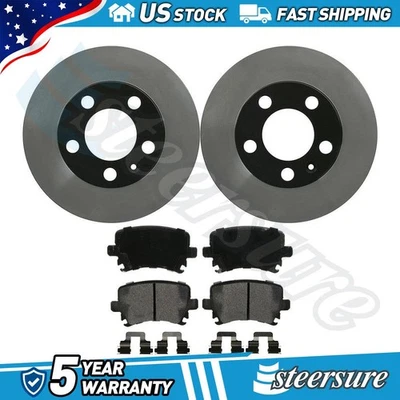 Juego de pastillas de freno de disco trasero rotor de freno de disco para Volkswagen Jetta 2005-2005 Foto 1 de 4