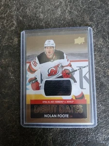 2021-22 Upper Deck Series 1 Debut Dates Jersey Nolan Foote Card# DD-23 - Picture 1 of 2