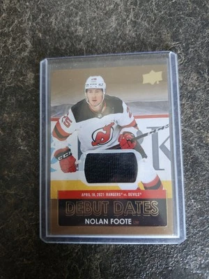 2021-22 Upper Deck Series 1 Debut Dates Jersey Nolan Foote Card# DD-23 - Image 1 of 2