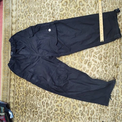 Balenciaga 男式工装裤黑色阔腿抽绳踝 — 第 1/4 张图片