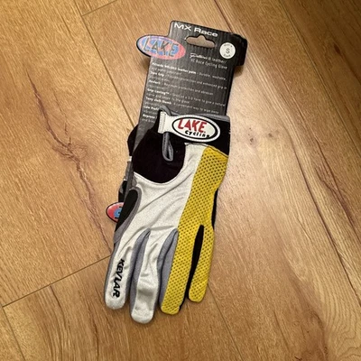 NWT Lake Cycling MX Race Full Finger Gloves Mens S Pittard Leather New - Image 1 of 4