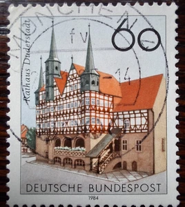 * 1984 Briefmarke BRD, Mi.Nr.1222, 750J.Rathaus Duderstadt, gest. - Bild 1 von 1
