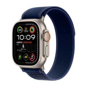 Apple Watch Ultra 2 49 mm cellule GPS boîtier en titane avec boucle de trail bleue M/L MX4L3LW/A - Photo 1 sur 6
