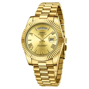 Men Watches Analog Quartz Stainless Steel Watches for Men Waterproof Business... - Picture 1 of 6