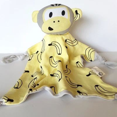 Kippins SPLITS MONKEY BANANA Lovey Comforter Plush Knot Baby Security Blanket - image 1 of 4