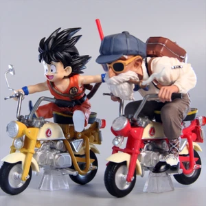 Awesome Roshi Turtle / Son Goku 15cm Dragon Ball Moped Master Figures - Picture 1 of 6