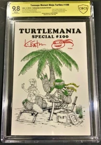 Turtlemania #100 Signed by Kevin Eastman 9.8 30/100 - Picture 1 of 2