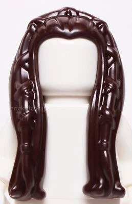 Lego Minifigura Marrón Oscuro Pelo Largo con Frente Trenzado Foto 1 de 3