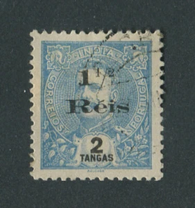 Portuguese India Portugal 1900 D. CARLOS #166E VARIETY, USED FVF - Picture 1 of 1
