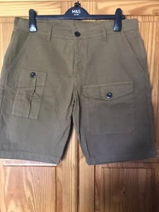 Cloth & Cut Mens Khaki HBT Chino Shorts, 8 oz Heringbone Twill, L, Brand New - Picture 1 of 8