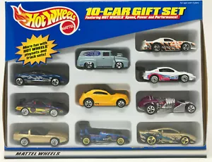Hot Wheels 1999 10-Pack Gift Set #22945 - Toyota Jaguar Chevy Porsche Ford - Picture 1 of 5