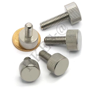 Cylinder Head Knurled Thumb Screws Hand Grip Knob Bolts Stainless Steel M2 - M6 - Picture 1 of 11
