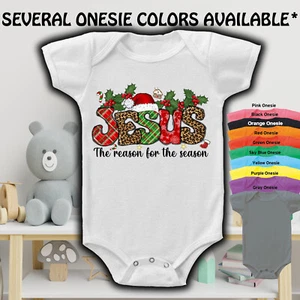 JESUS THE REASON FOR THE SEASON CHRISTMAS Gerber® Onesie® Cute Baby Shower Gift - Picture 1 of 13