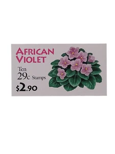 U.S. BOOKLET OF 10 SCOTT #BK176 1993 29ct AFRICAN VIOLET Never Used - see pics - Picture 1 of 5