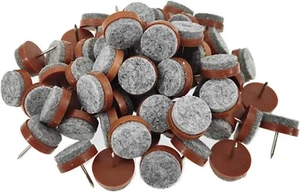 40PCS Brown 28mm Furniture Felt Pad Heavy Duty Nail-on Slider Floor Protector - Picture 1 of 7