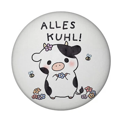 SPEECHEESE Kuh Magnet rund mit Spruch Alles Kuhl
